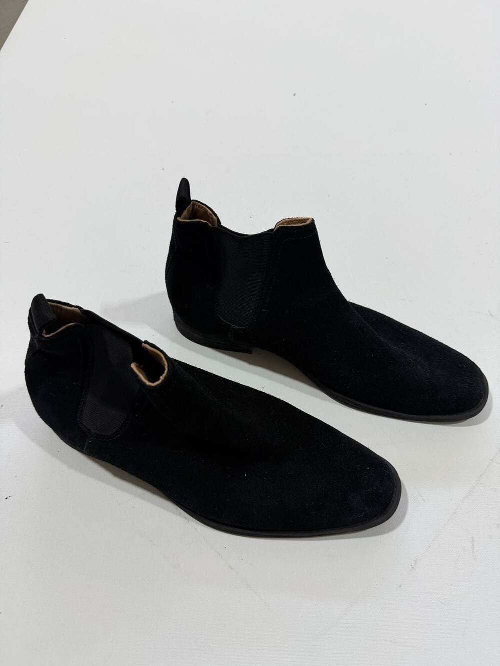 Aldo Chelsea Boots Size 9 Black Suede Slip-On Ankle Booties